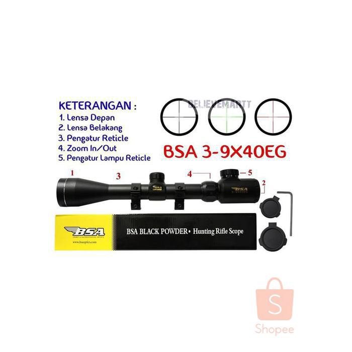 TEROPONG TPO2G1388 TELESKOP BSA 39X40EG BLACK POWDER