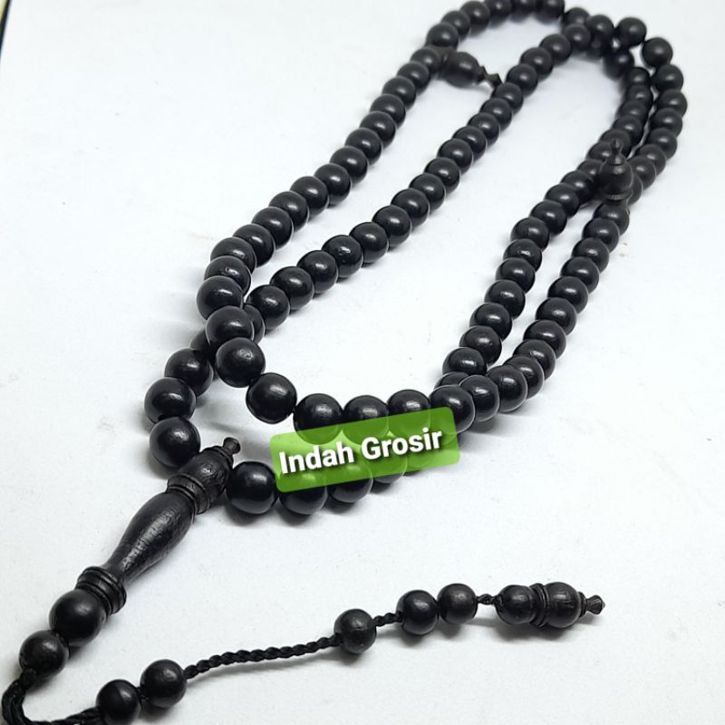 TASBIH KAYU GALIH KELOR HITAM 8MM 99 BUTIR NATURAL