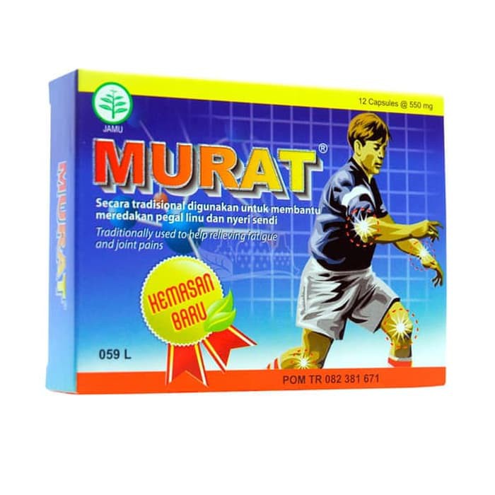 MURAT 12 KAPSUL - Borobudur Herbal - Membantu meredakan pegal linu dan nyeri sendi