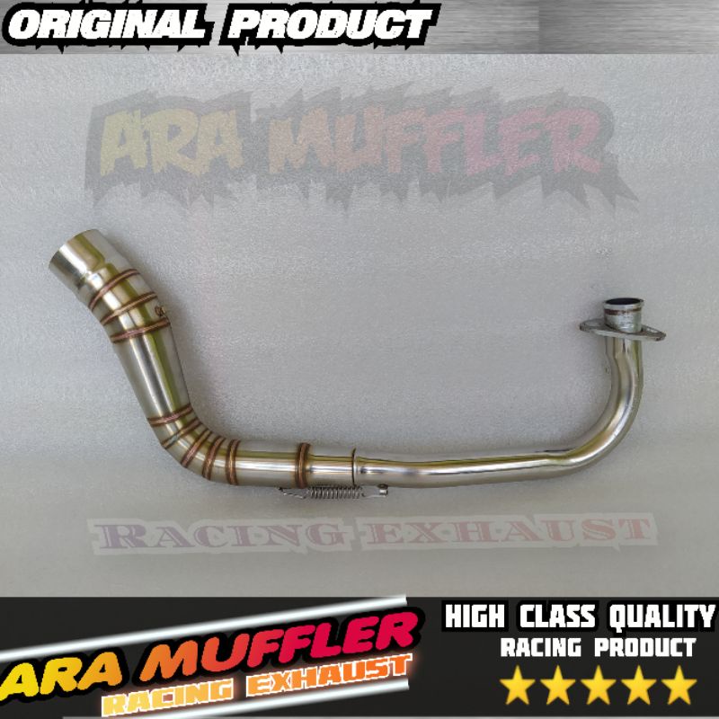 Pipa Leher Knalpot Racing Honda Beat Scoopy Lama Karbu Fi Model Kolong Bawah Semi Stainless