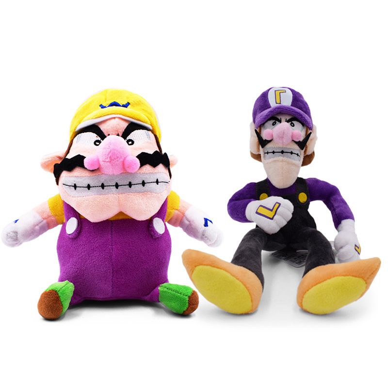 Super Mario Bros Plush Doll Wario Waluigi Stuffed Toy Gift Anime Cartoon Game