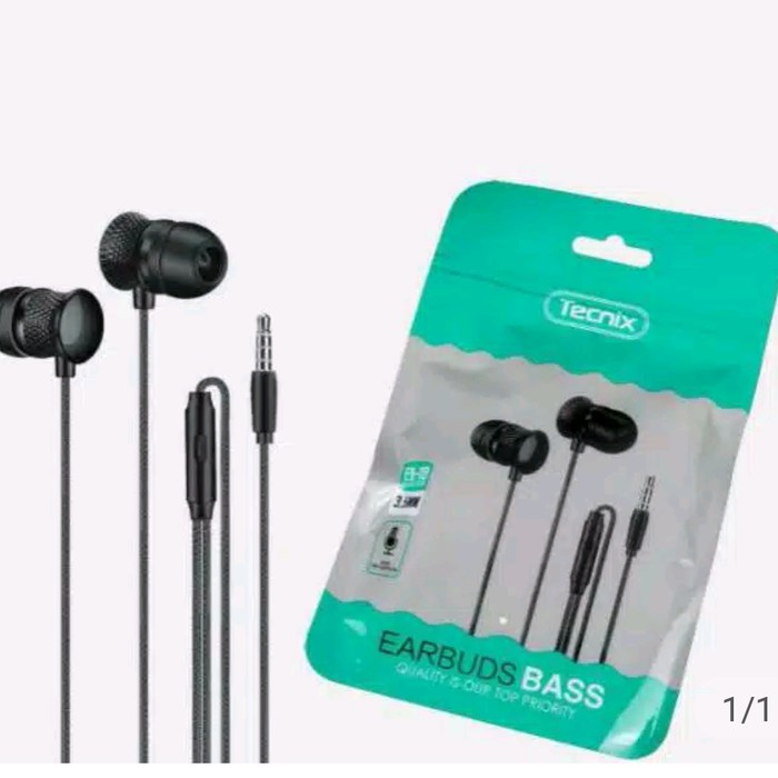 HEADSET//TECNIX EARBUDS BASS EB-118 - Putih