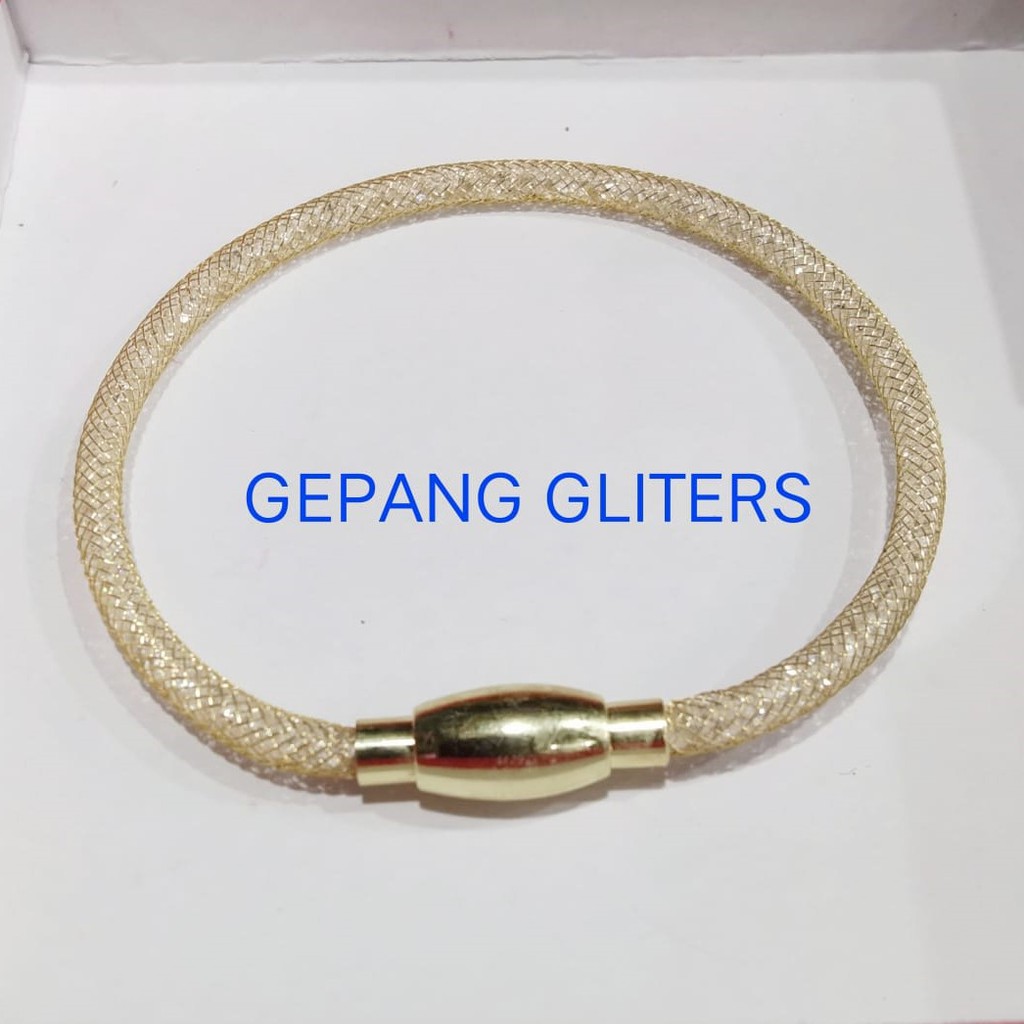 Kenten Acc - Gelang Glitter Perhiasan Wanita Warna Emas / Gelang Tangan Dewasa G-4