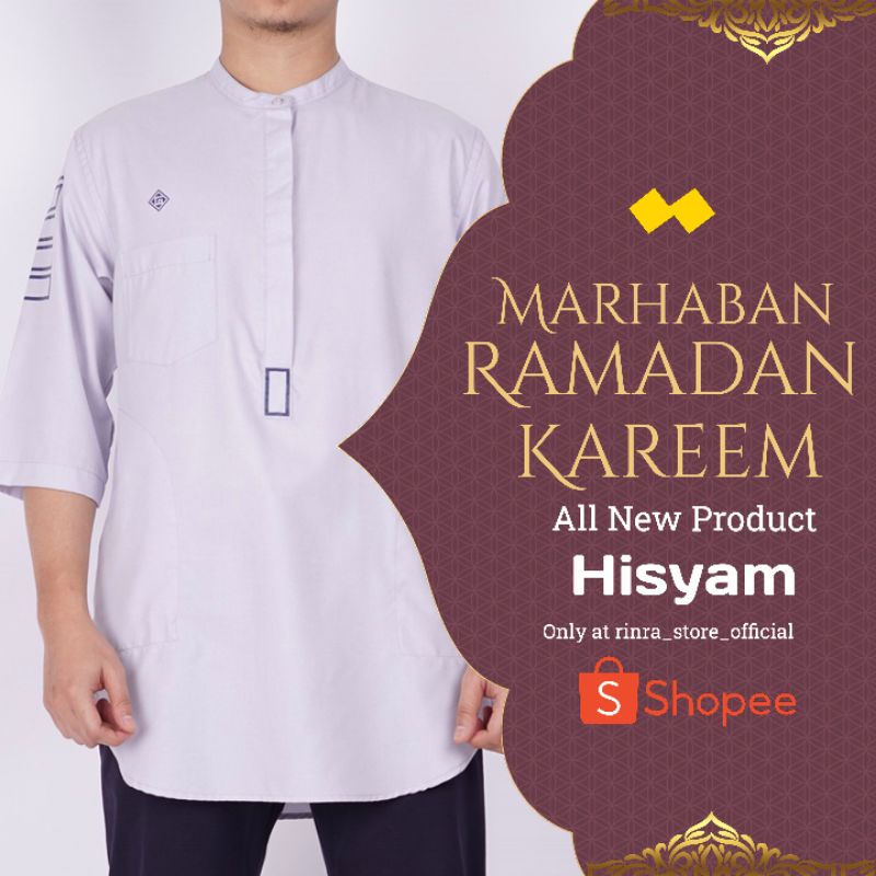 Baju Koko KURTA 3/4 TAQI HISYAM READY MAKASSAR