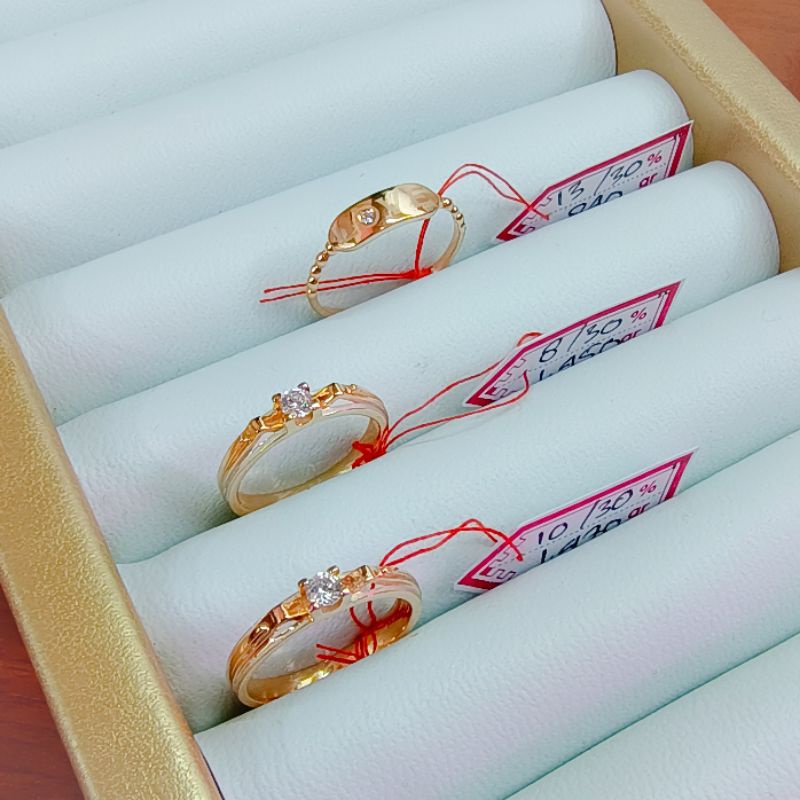 Cincin kawin tunangan pacar emas asli kadar 300%