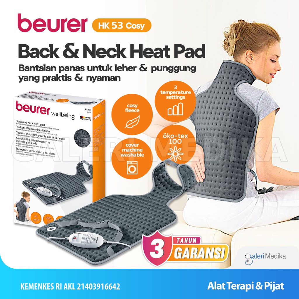 Beurer Back &amp; neck heat pad HK 53 / HK-53 / HK53 Cosy - Bantal Penghangat