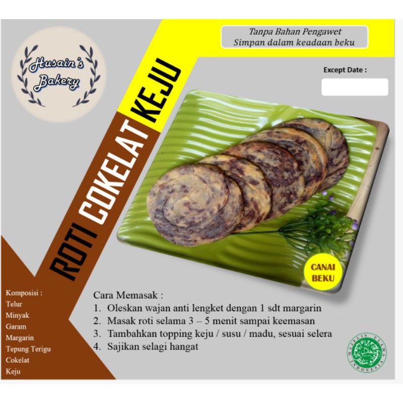 

Roti maryam cokelat keju | Cane mix cokelat keju | gurih mantap @1 pack isi 5