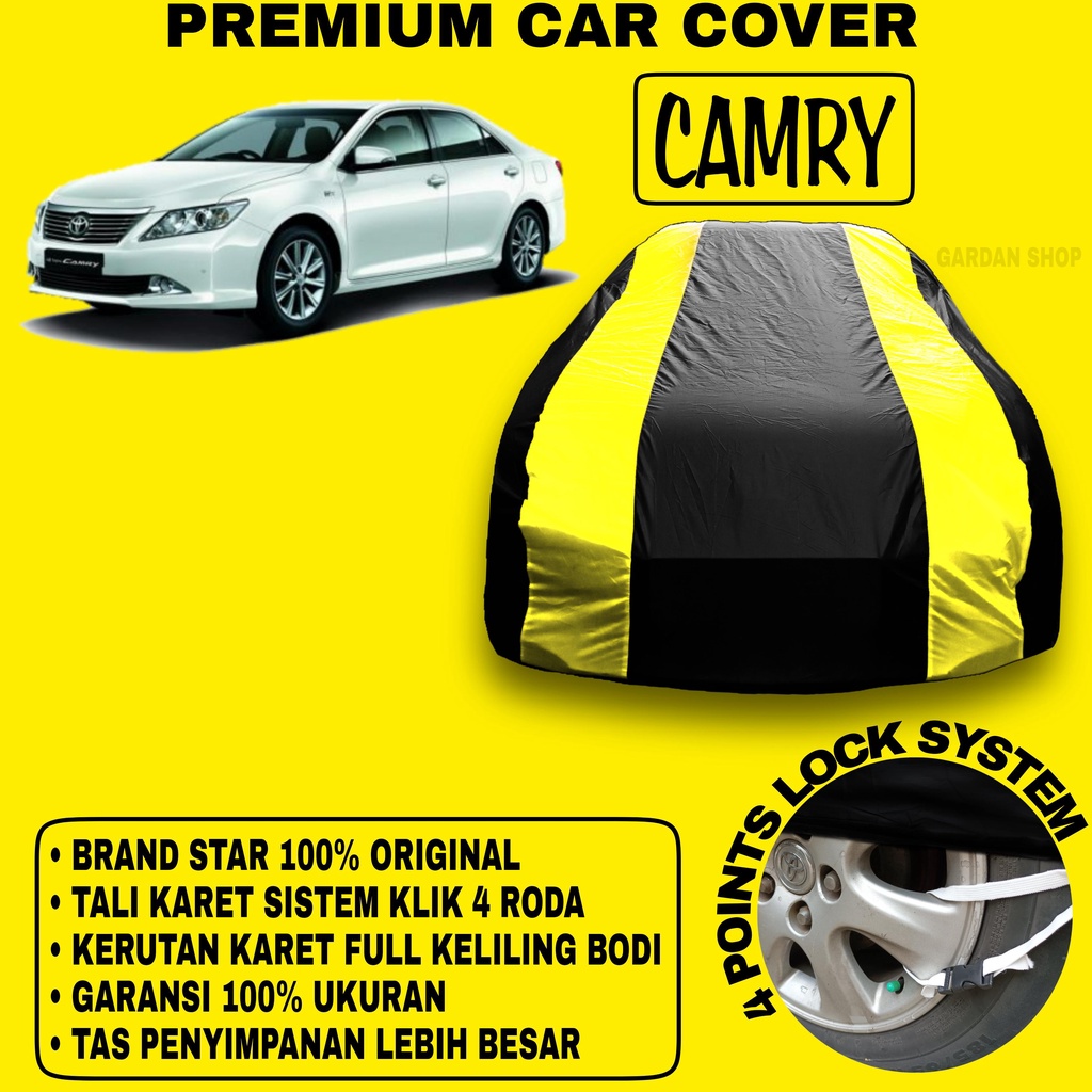 Body Cover CAMRY Sarung Strip KUNING Penutup Pelindung Bodi Mobil Camry PREMIUM