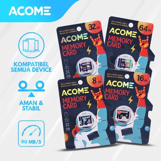 ACOME Micro SD Card 8GB/16GB/32GB/64GB High Speed Up To 90MB/S Class 10 Memory Card All device