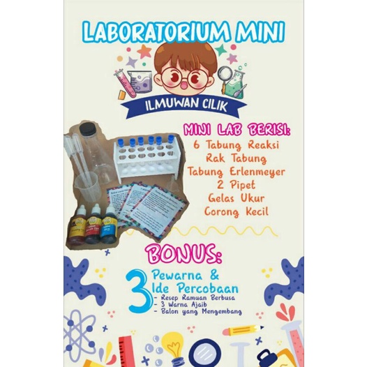 Mainan Edukasi Percobaan Sains Kimia Anak Laboratorium Mini Science Toy Pencampuran Warna Mixing Color