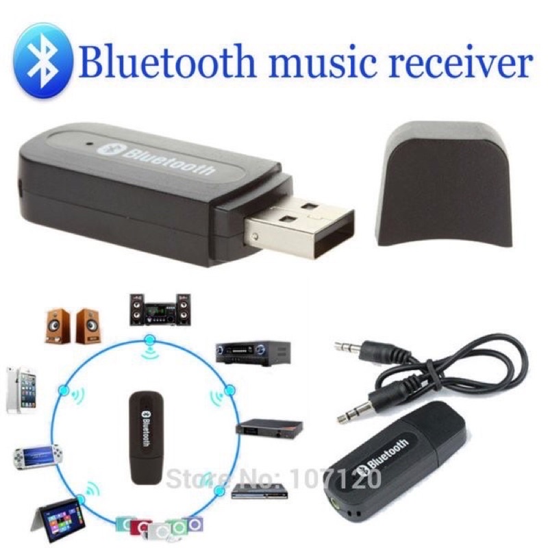 USB Bluetooth Audio Receiver CK-02 Wireless Sambungan Bluetooth Music Audio Speaker CK02