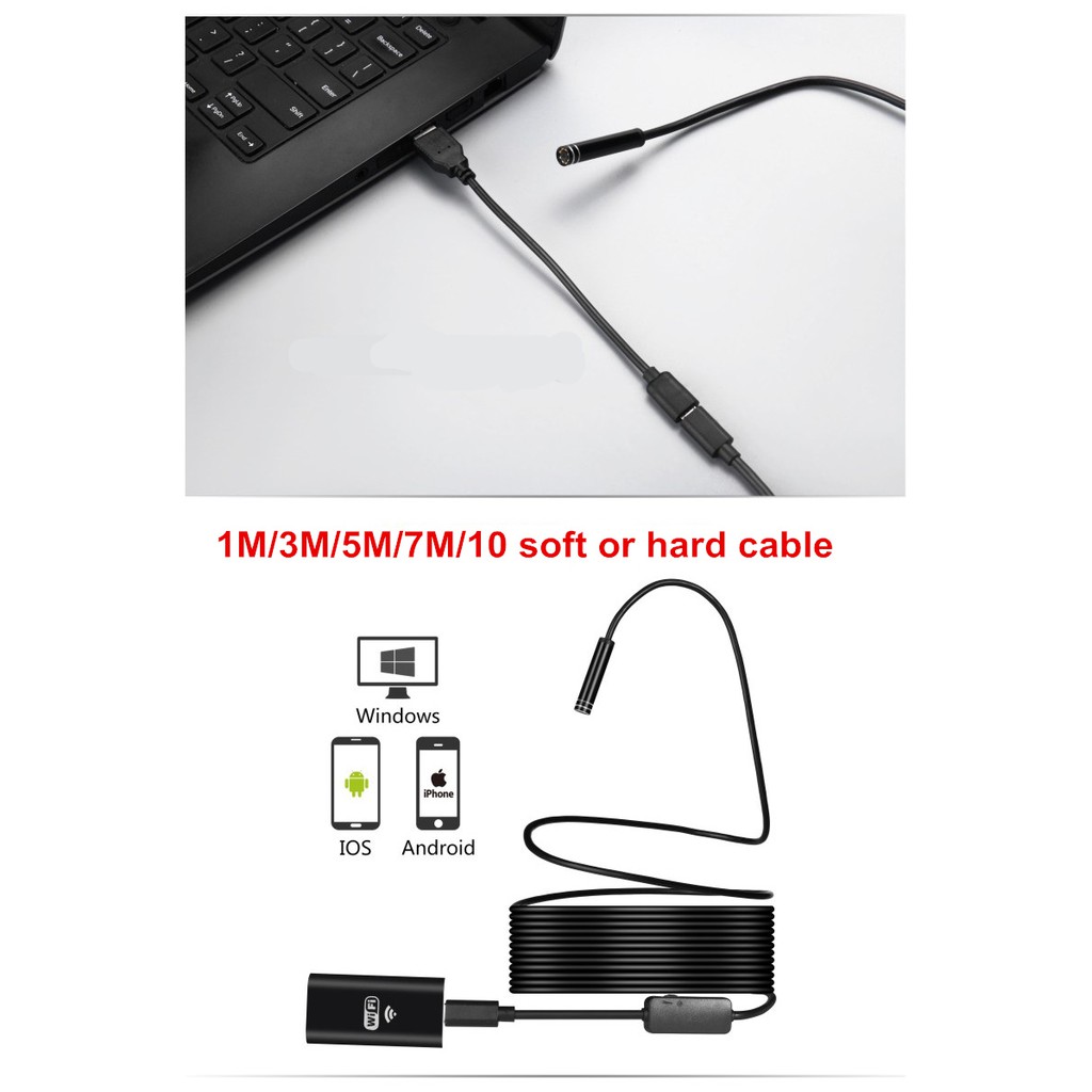 WiFi Endoscope Waterproof Camera 720p - 3M