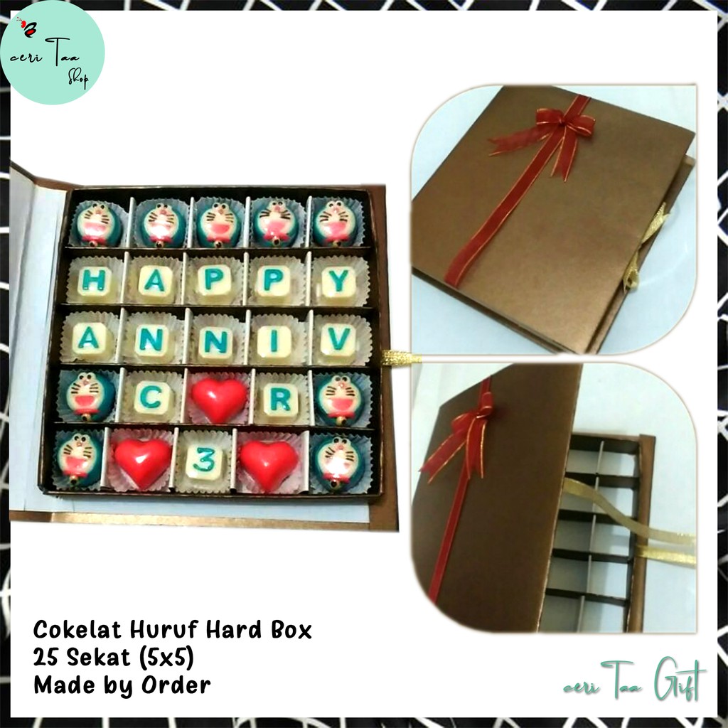 

Cokelat 25 Sekat 5x5 Hard Box | Cokelat Souvenir | Cokelat Huruf | Cokelat Angka | Cokelat Bingkisan