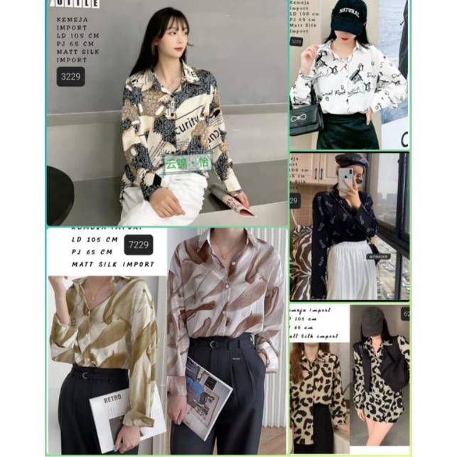 NEW KEMEJA SILK IMPORT / KEMEJA MURAH /KEMEJA IMPORY MURAH