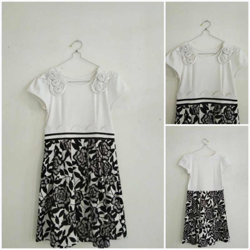 Dress Hitam Putih (Anak/Remaja)