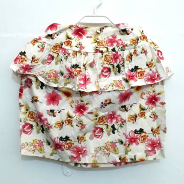 Floral Mini Skirt Flower Rok Motif Bunga Flare Pensil Ruffle Fashion Murah