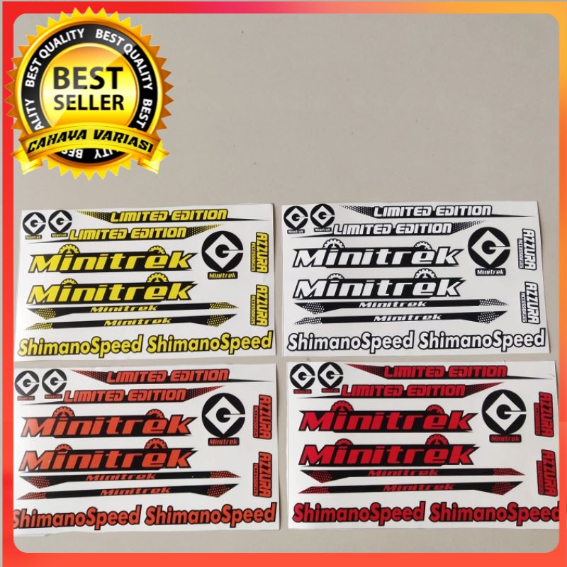 Stiker frame sepeda speda Minitrek shimano limited edition ritrama decal termurah