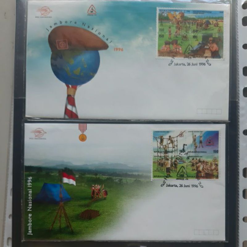 

SHP Jambore Nasional Juni 1996 set 2 sampul prangko