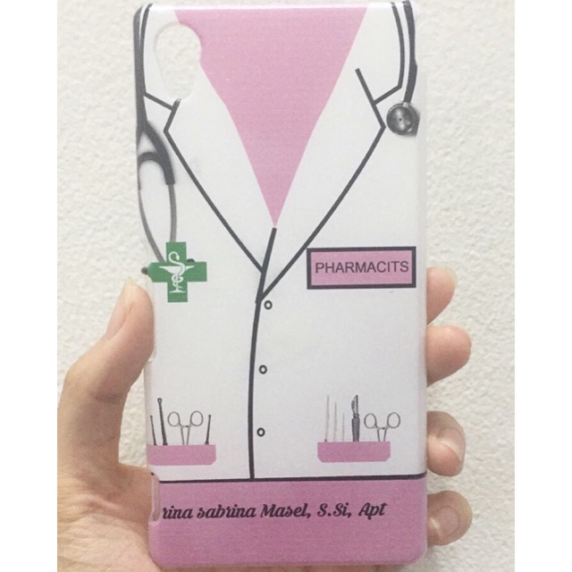 Case profesi dokter / apoteker / bidan / perawat custom xiaomi note vivo oppo