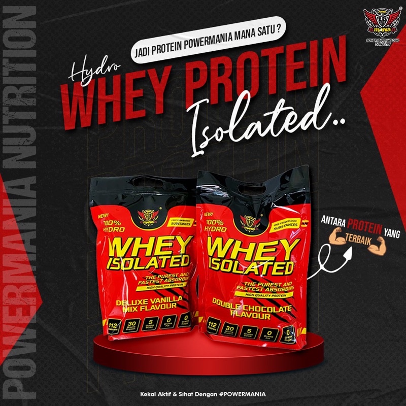 Whey Isolate sachet 30gr, whey protein Powermania