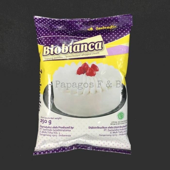 

Krim- Biobianca Whipping Cream Bubuk Zeelandia Tepung Instant 250 Gr / Gram -Krim.
