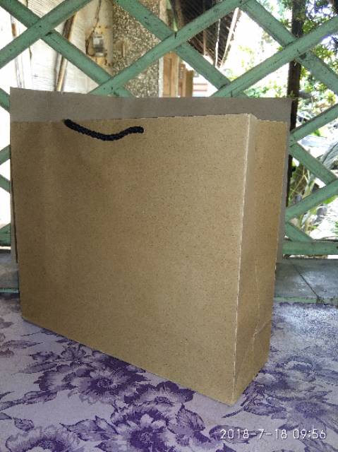 

Paperbag READY STOK Kraft Coklat 150gsm uk P30xL10xT25cm POLOS