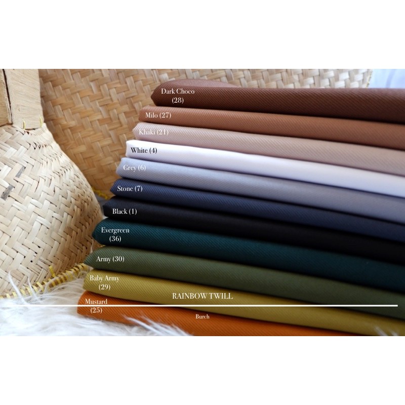 [BAHAN SAJA] KAIN RAINBOW TWILL