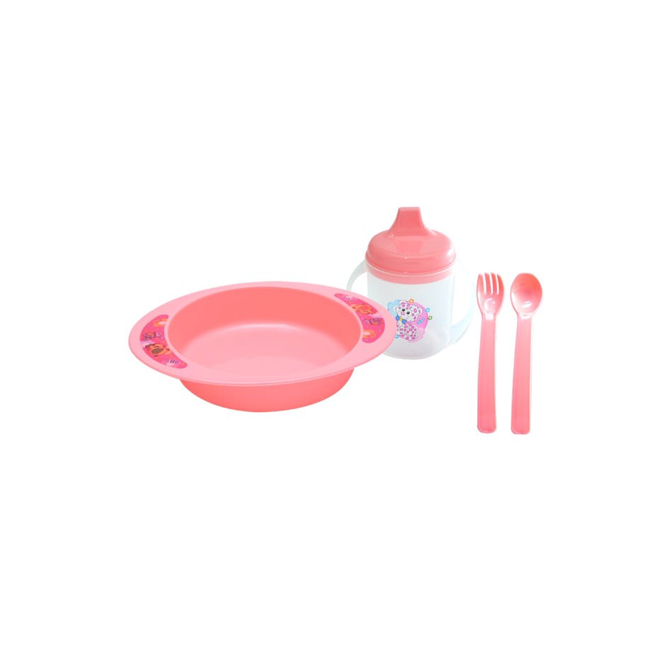 GloryBaby-LustyBunny Set Perlengkapan Makan Bayi 3 in1 | Feeding Set Alat Makan Bayi