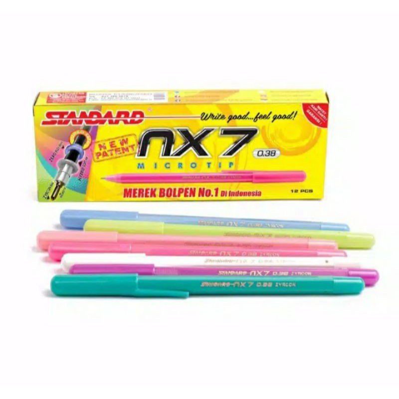

STANDARD Pen Pulpen NX7 0.38 Microtip Isi 12 Bulpen / Ballpoint / Bolpen / Bolpoin / Pena / Polpen