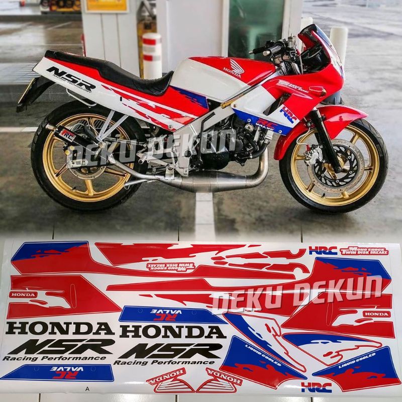 striping nsr 150r / striping honda nsr 150r / striping honda nsr hrc 150r merah putih thailand / str