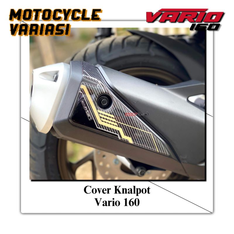 MOTOPAD27 Sticker stiker COVER KNALPOT NEW HONDA VARIO 160 Resin Timbul Premium Presisi