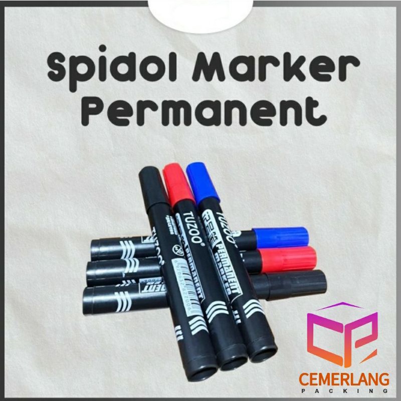 

Spidol Permanent Marker Permanen Hitam Merah Biru Tinta Refillable