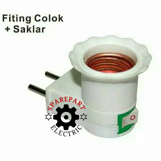 FITTING LAMPU COLOK SWITCH ON OF FITING E27