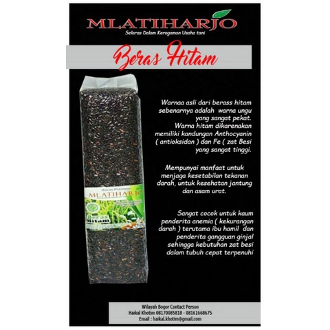 

BERAS HITAM ORGANIK MLATIHARJO