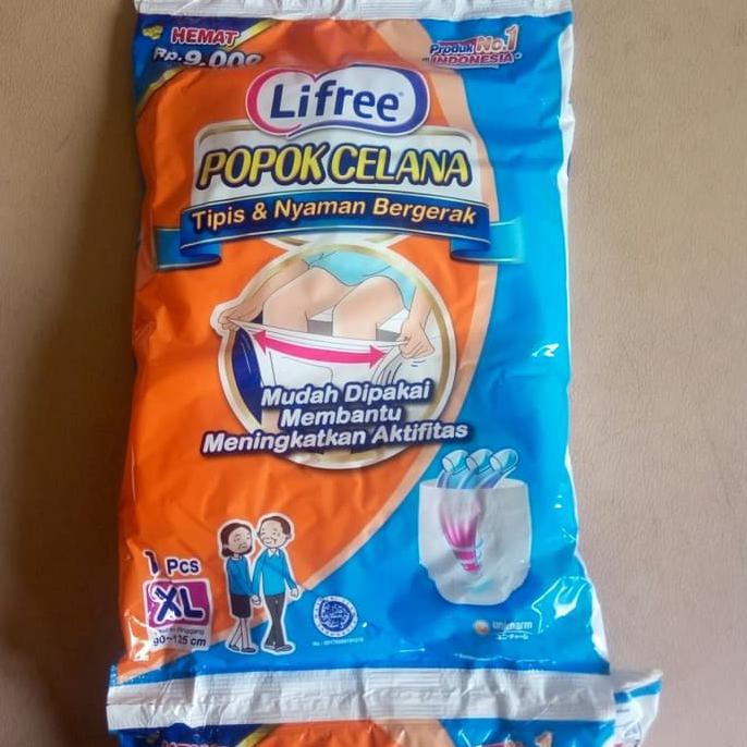 Lifree Popok Celana tipis ukuran XL isi 1(Popok orang Dewasa / lansia)