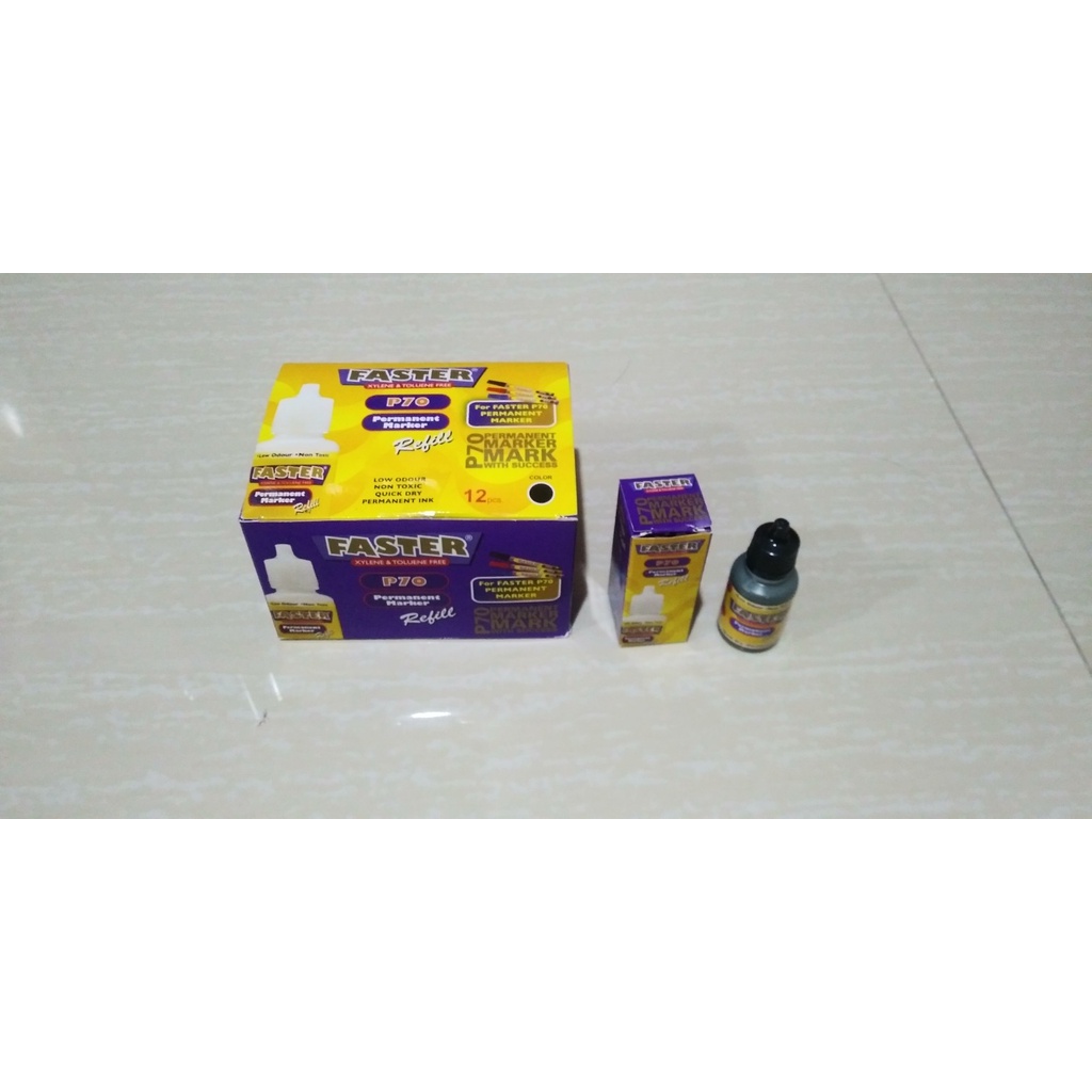 

Tinta Isi Ulang Merek Faster Permanent Marker P70