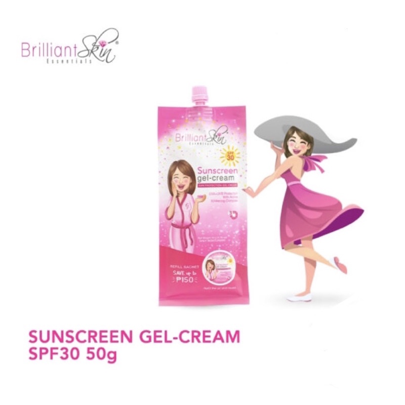 refill sunscreen brilliant 50g| sunscreen brilliant skincare | krim siang brilliant