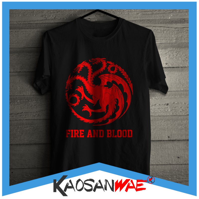 Kaos Targaryen Fire and Blood Game Of Thrones GOT