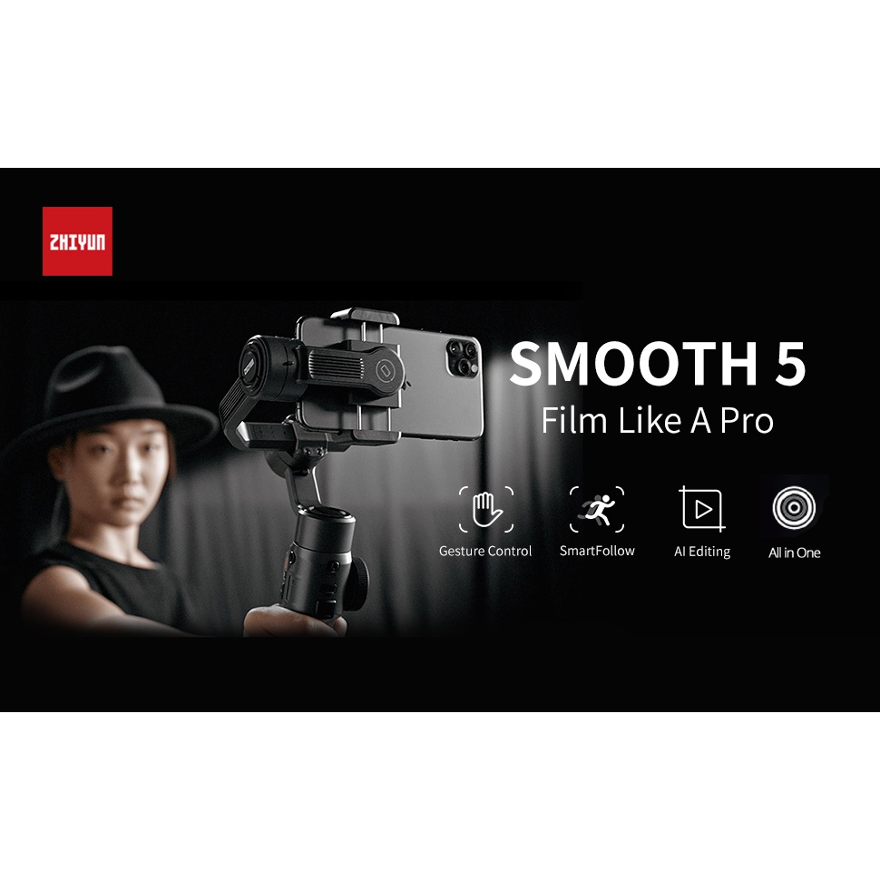 ZHIYUN Smooth 5 Smartphone Gimbal Stabilizer Original