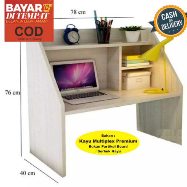 Meja Belajar Minimalis Putih