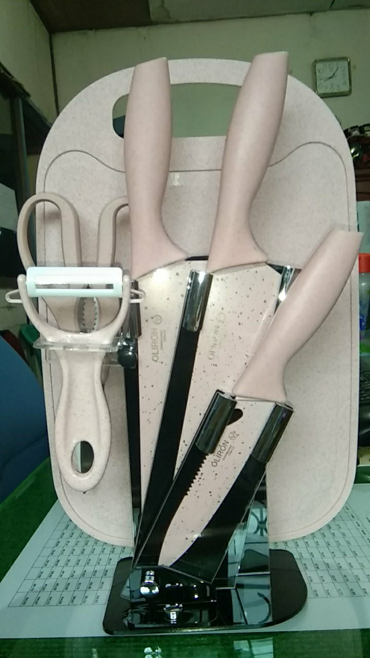 7in1 Pisau + Talenan Masak Set Bahan Keramik Best Quality Pisau Dapur/kado Pilihan Pertama