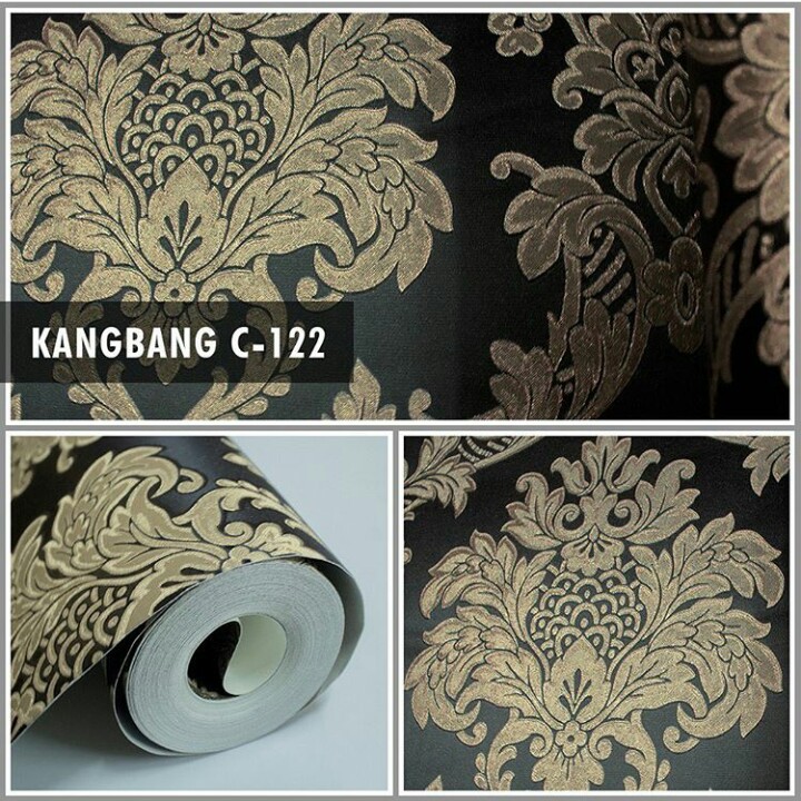 WALLPAPER DINDING MOTIF KEMBANG VINYL WALLPAPER TEBAL