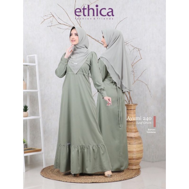 GAMIS ETHICA TERBARU AYUMI 240 LEAF GREEN|AYUMI 240 TWILIGHT MAUVE|AYUMI 240 SILVER GREY|AYUMI 240 W