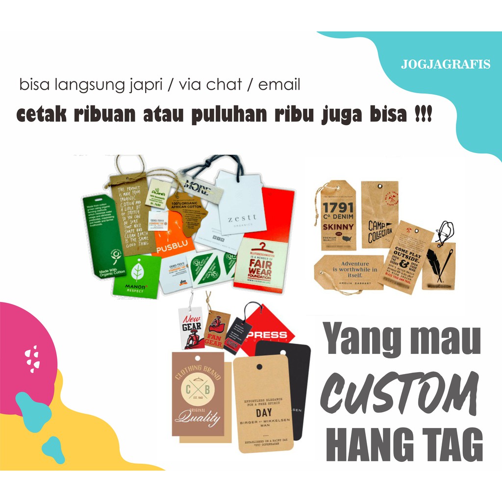 

HANG TAG MURAH KERTAS IVORY (ART CARTOON ) 260 GRAM CUSTOM FULL COLOUR PRINTING