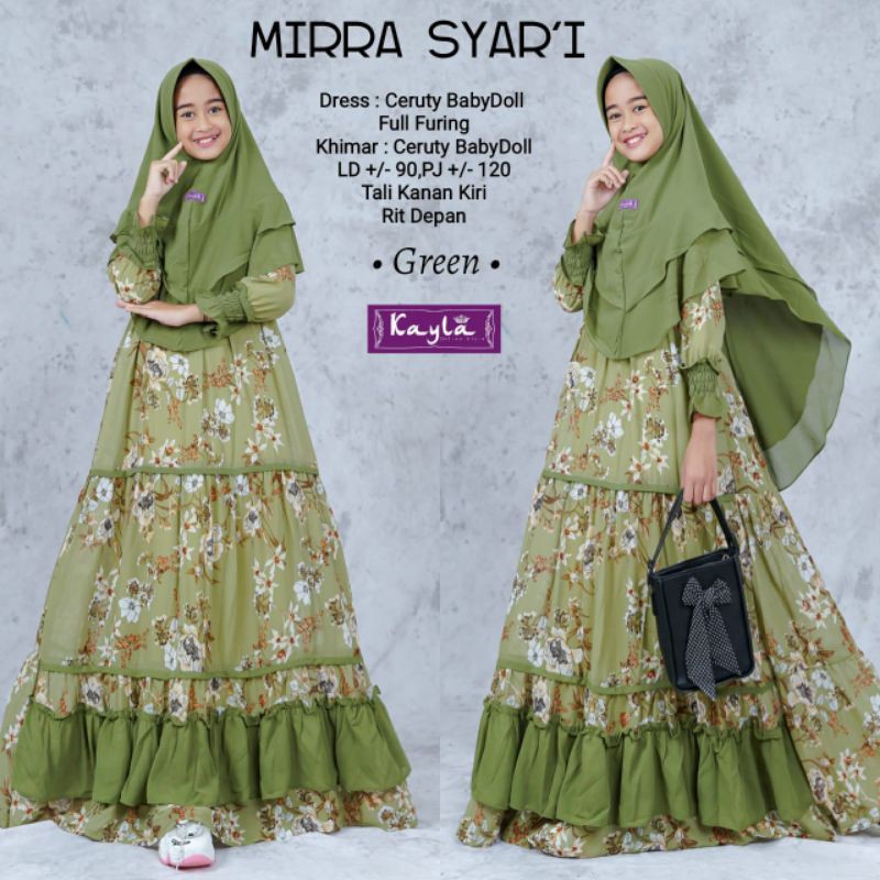 MIRRA SYARI & NISSYA SYARI ORI BY KAYLA/GAMIS ANAK/USIA REMAJA