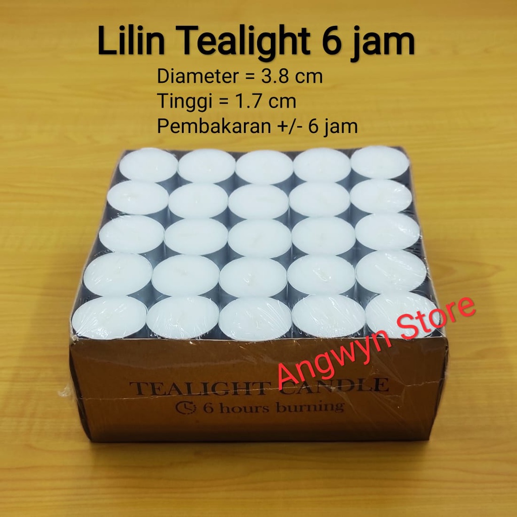 Lilin Tealight / Lilin Aromaterapi 6 jam isi 100 pcs