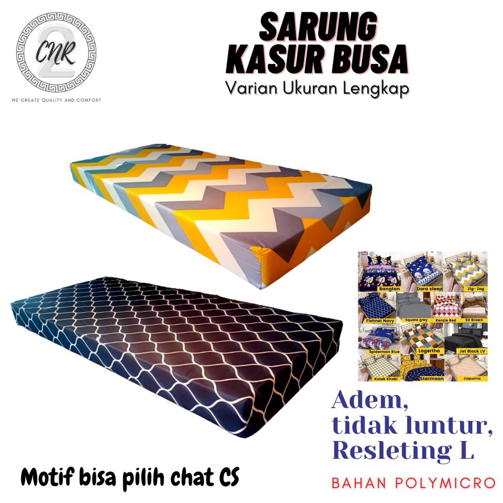 Sarung kasur busa/ cover bungkus busa kasur ukuran single dan double lengkap ukuran,urung kasur busa
