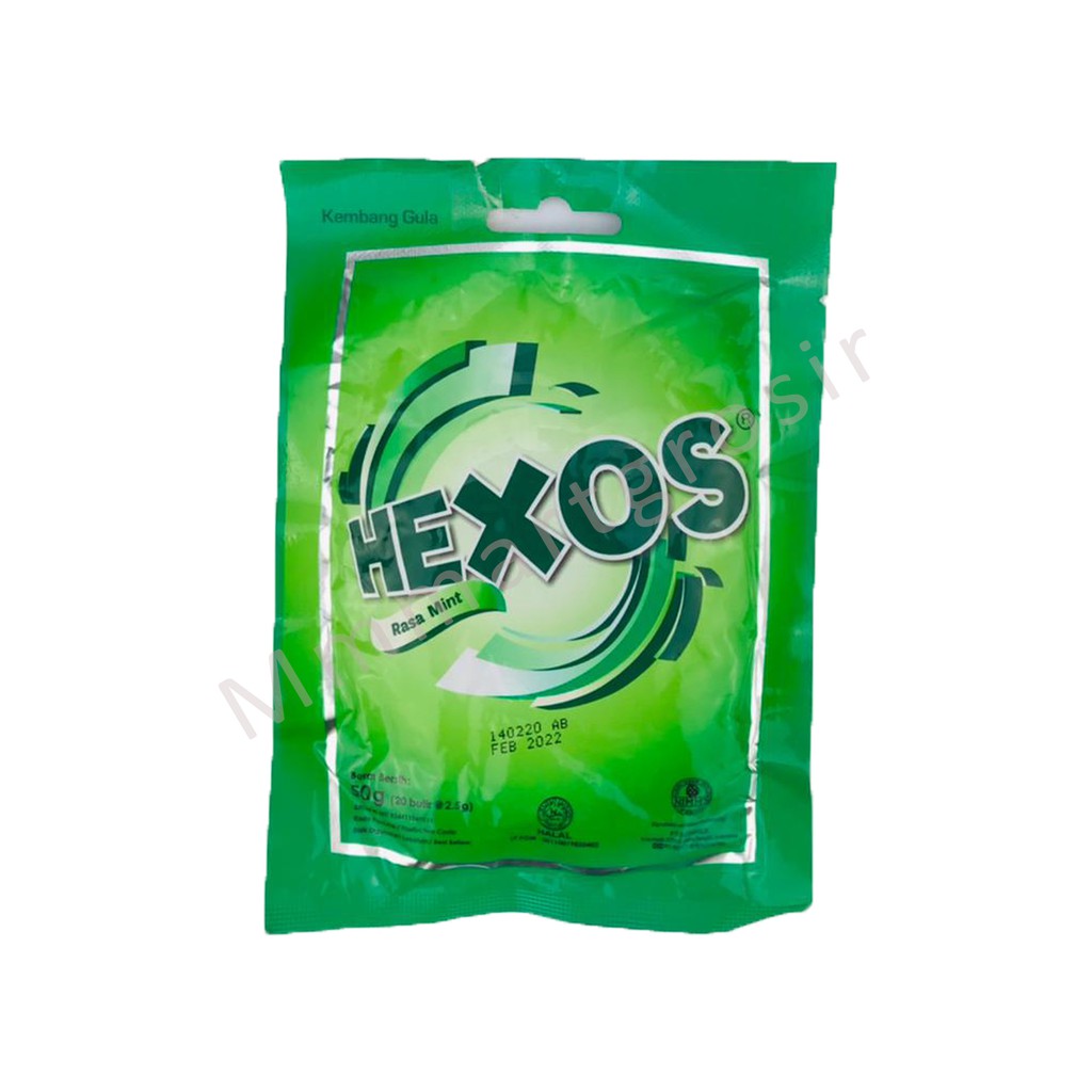 PERMEN HEXOS RASA MINT &amp; EXTRA MINT 20 BUTIR 50g