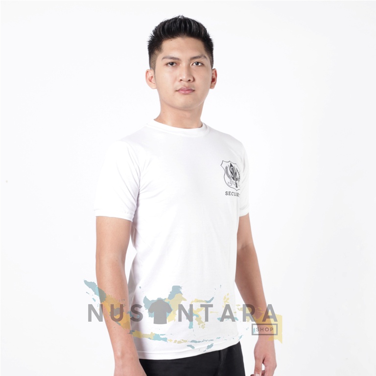 Kaos Satpam Terbaru Warna Cream Kerah Pendek Kaos Security Warna Cream Kaos Dalam Satpam Terbaru