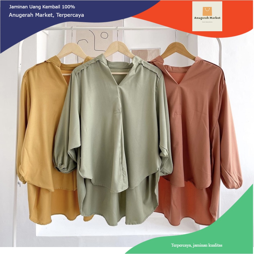 MALA BLOUSE OVERSIZE KEMEJA WANITA OVERSIZE BAJU WANITA KERJA ATASAN